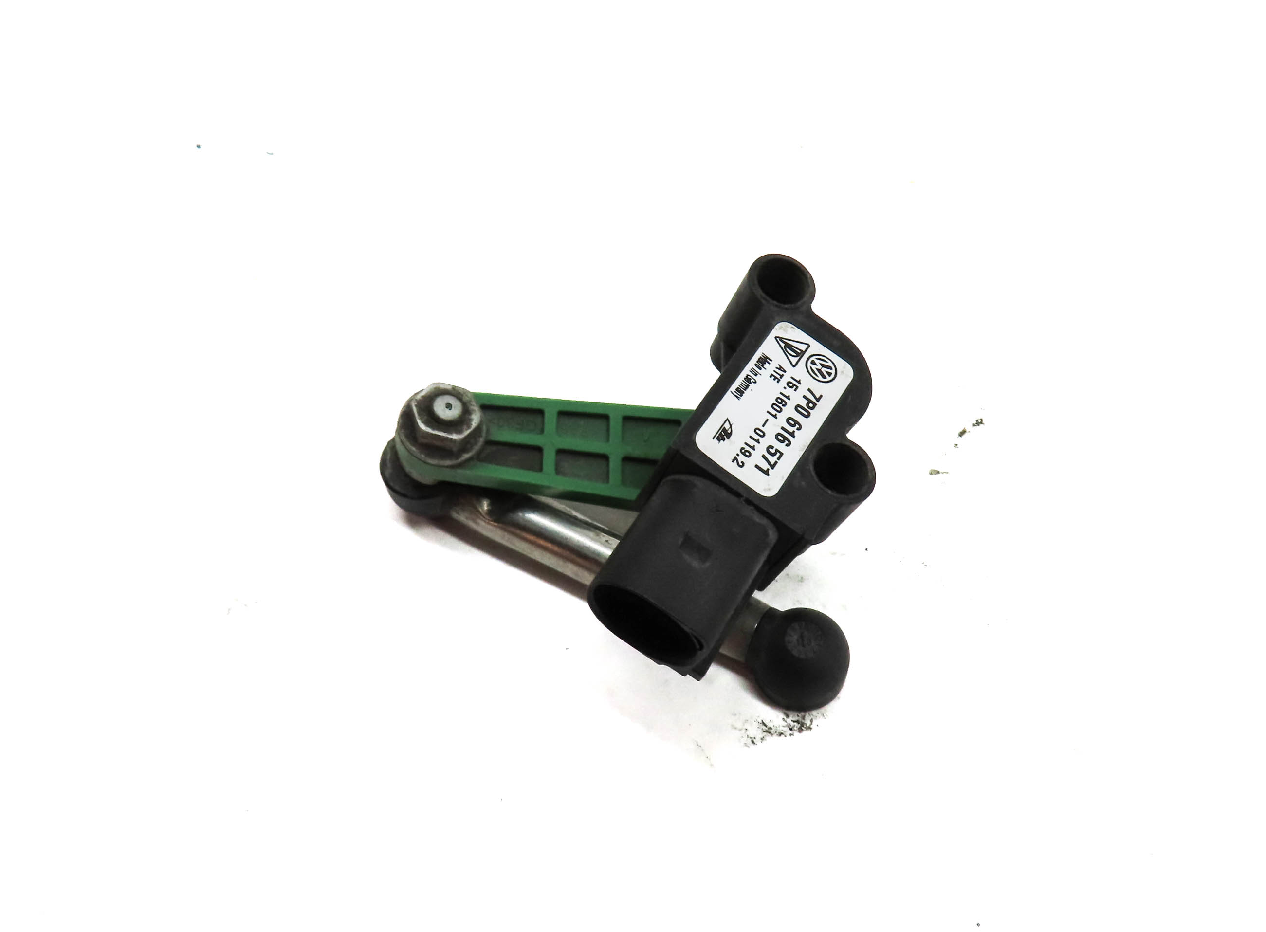 2011 PORSCHE CAYENNE HYBRID (958) REAR LEFT HEIGHT LEVEL SENSOR — exact item pictured
